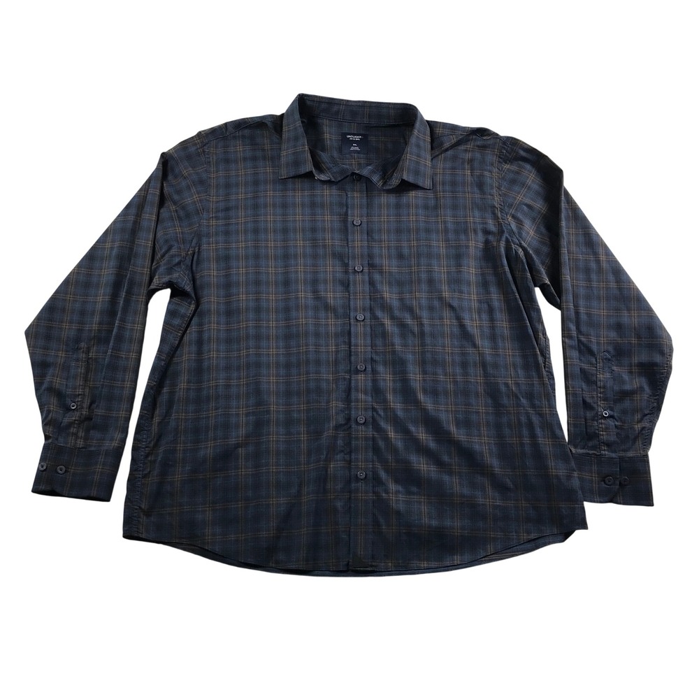 UNTUCKit Fit by DXL Mens 2XL Welch Blue Perf Plaid Performance Shirt UT-1035